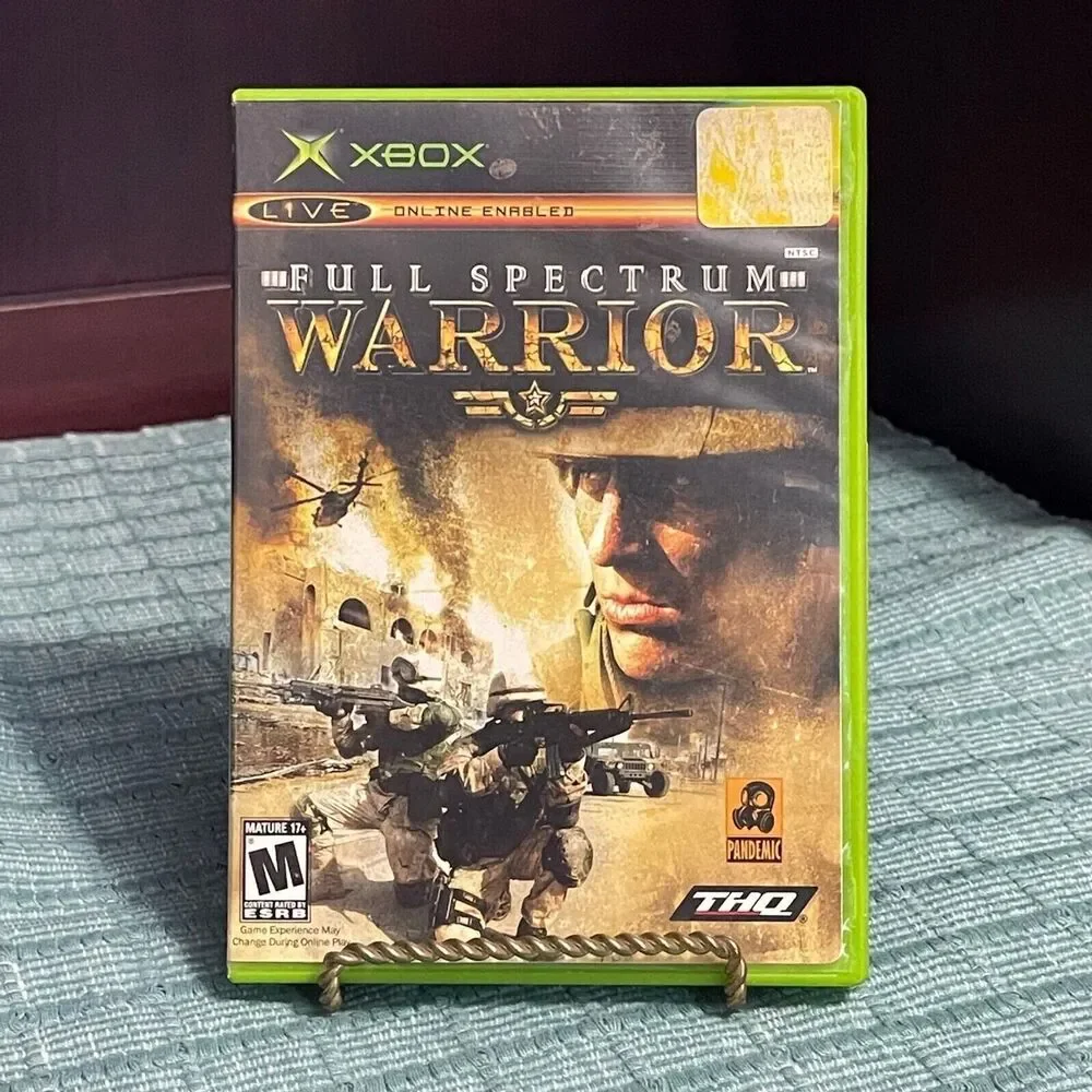 Full Spectrum Warrior (Microsoft XBOX) TESTED Complete Case Disc Book Video Game